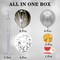 2 Sets Balloon Stand Kit Silver with String Light Table Centerpiece Reusable Balloon Decorations for Party (Silver)